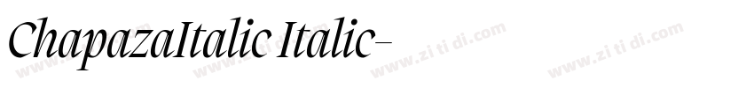 ChapazaItalic Italic字体转换 ChapazaItalic Italic字体转换